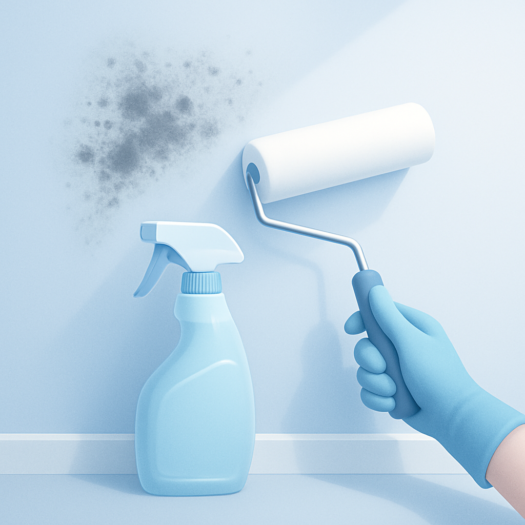 Schimmel op muur verwijderen