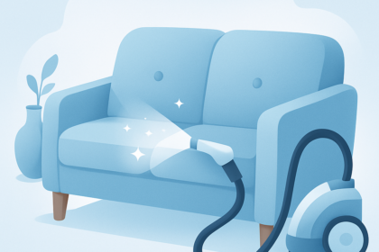 stoffen bank schoonmaken