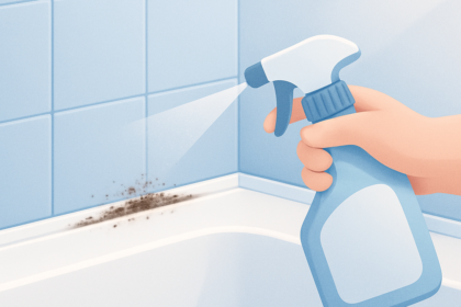 schimmel op kit verwijderen